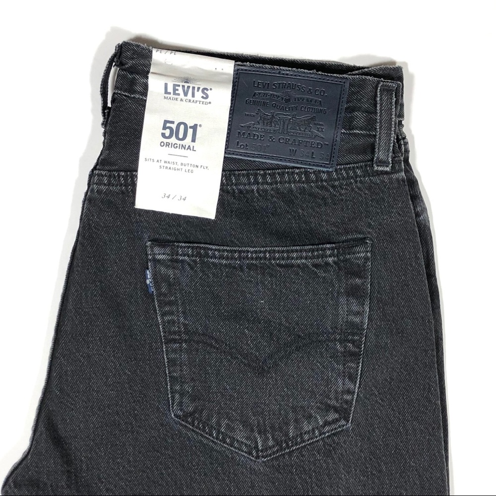 Levis 501 Made & Crafted Selvedge Denim Jeans Black